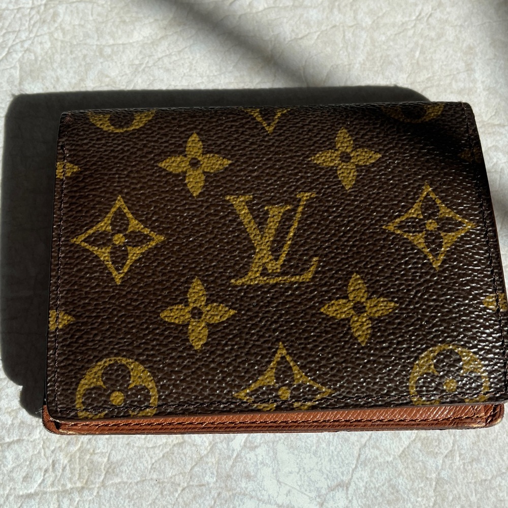Louis Vuitton Black and Gold Monogram Card Holder